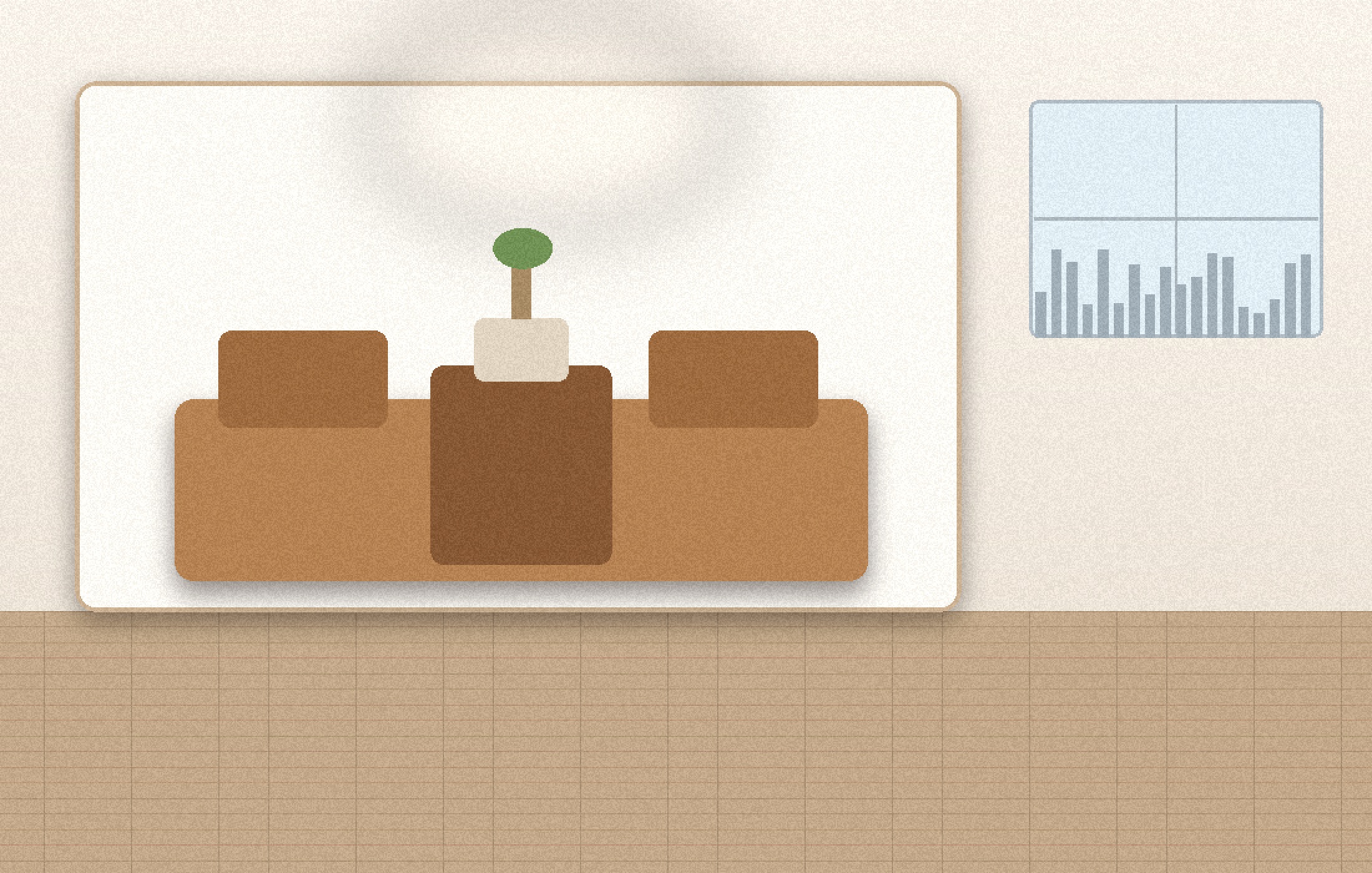 現代客廳家具訂製示意圖
